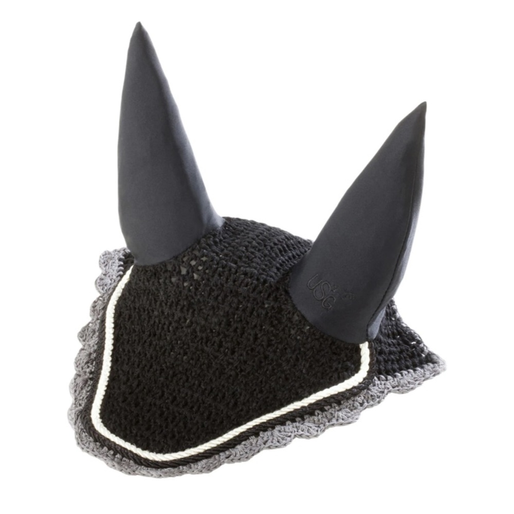 USG fly bonnet black/grey full ( horse) size